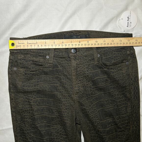 Joe's Women's Size 29 Green Brown Snake Print‎ Mid Rise Jeggings Skinny Jeans - Picture 7 of 9